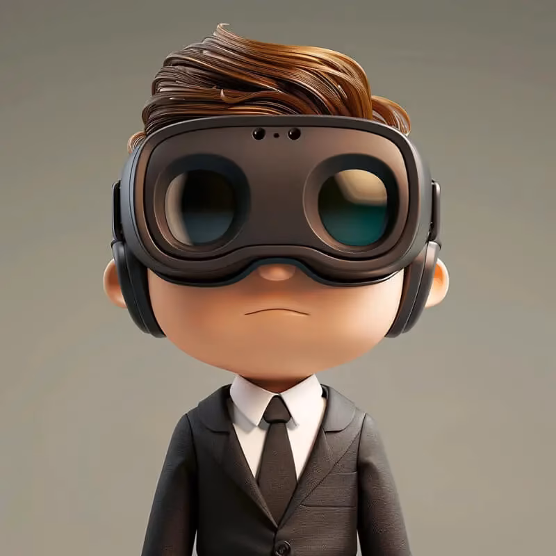Otrok v temnem oblačilu in VR očalih, kot avatar člana hidro delavnice.